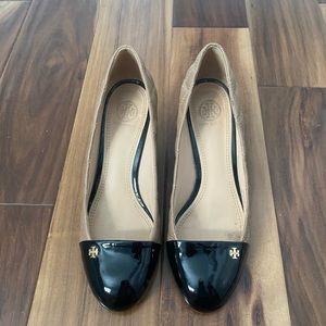 EUC Tory Burch two tone wedges